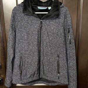Free Country Black and Gray Zip-Up Jacket